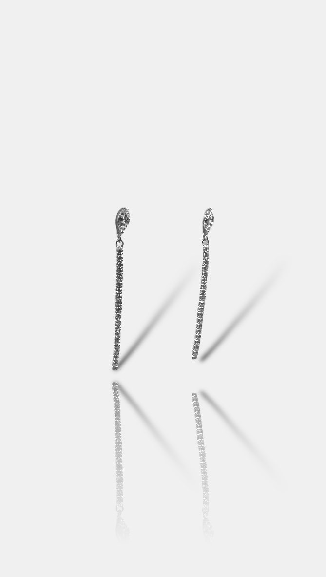 עגיל ערב זיו 925 כסף 1