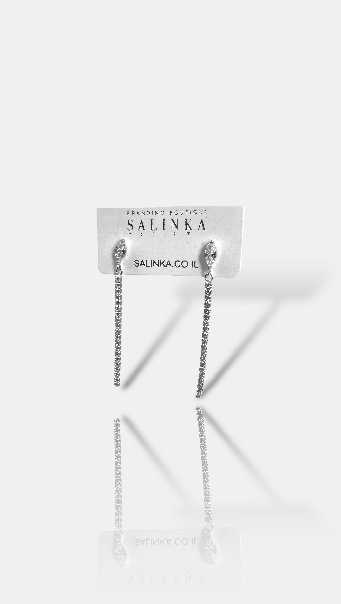 עגיל ערב זיו 925 כסף 2 עגיל ערב זיו 925 כסף 2