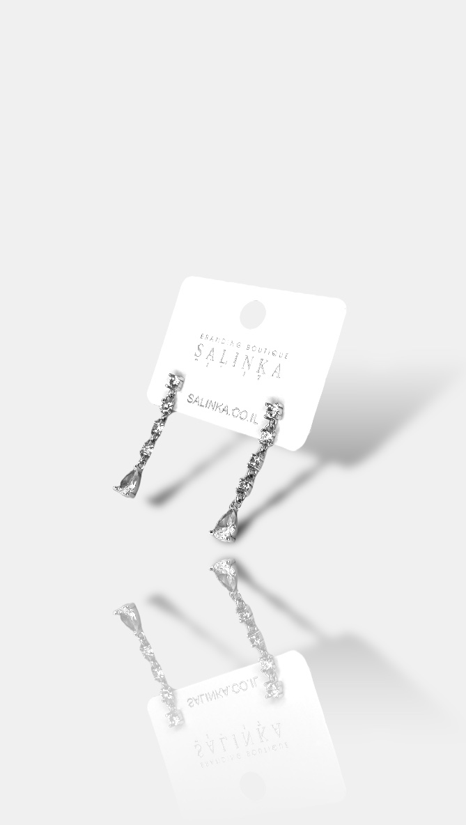 עגיל ערב טניה 925 כסף עגיל ערב טניה 925 כסף