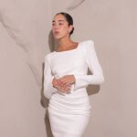 שמלת ערב מיני מלאני לבן