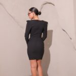 שמלת ערב מיני מלאני שחור 1