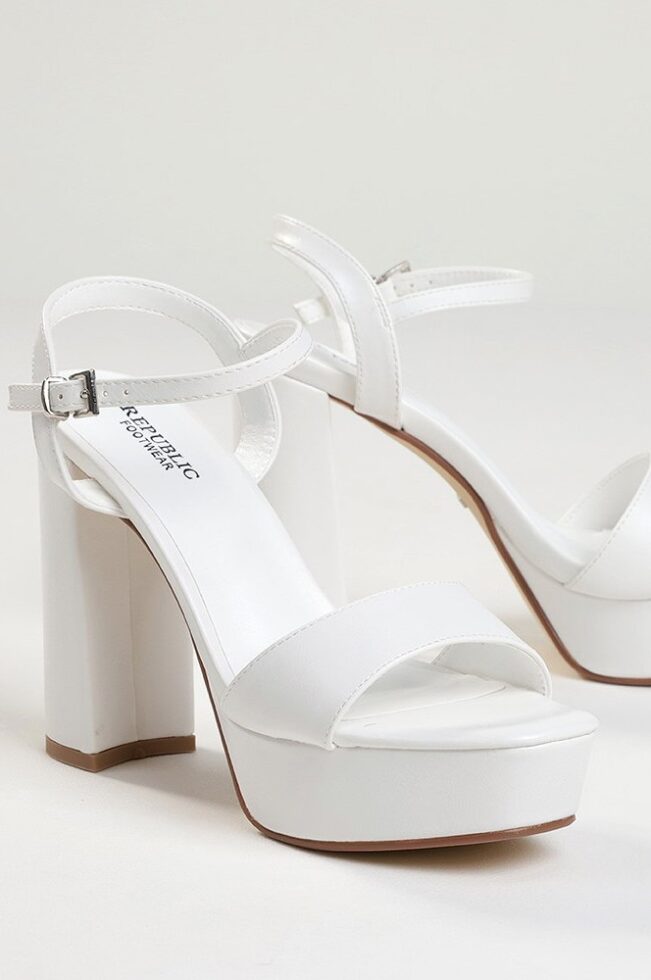 נעל עקב ערב Rene 4 לבן