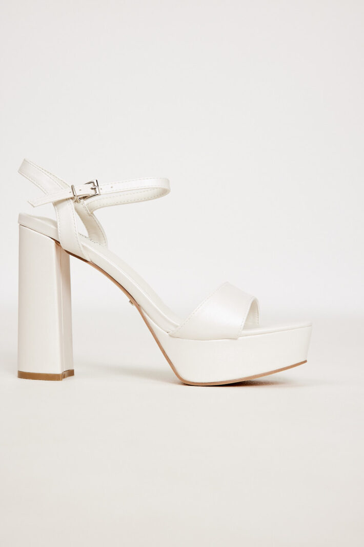 נעל עקב ערב Rene 4 קרם לבן 3