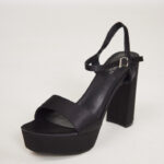 נעל עקב ערב Rene 4 שחור סאטן 2