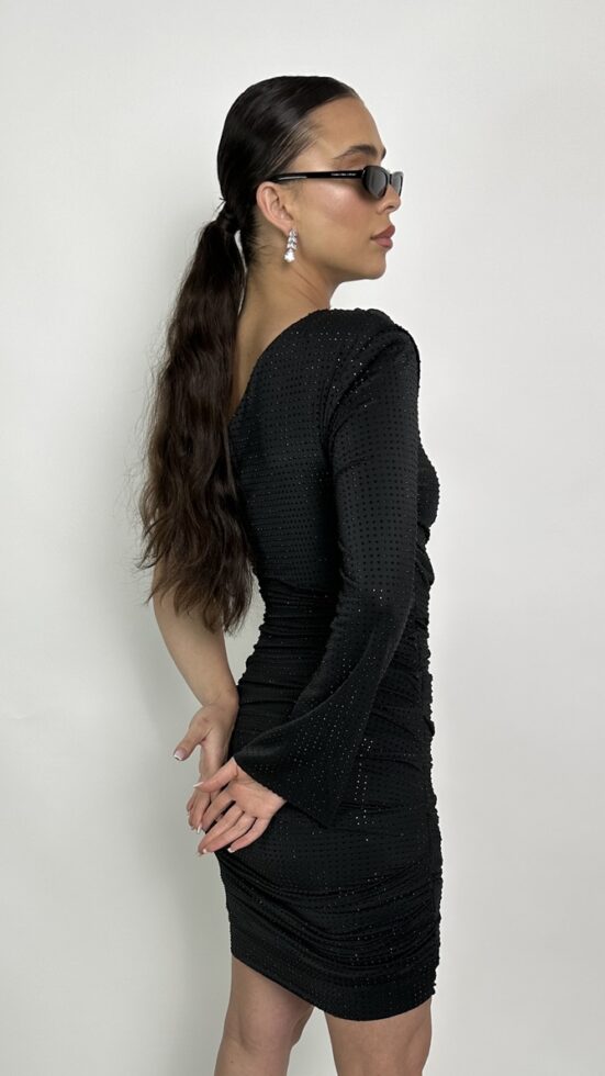 שמלת ערב מיני איה שחור 3