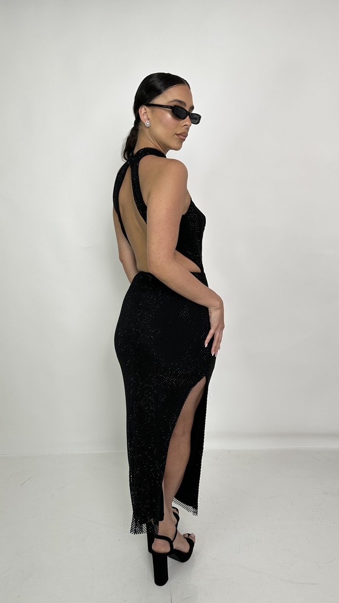 שמלת ערב מקבסי מיקה שחור 5