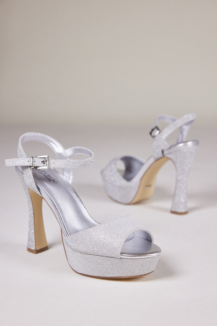 Robin 1 נעלי עקב ערב כסף