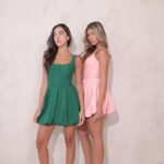 שמלת ערב מיני מורגן ורוד וירוק 3