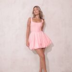 שמלת ערב מיני מורגן ורוד2