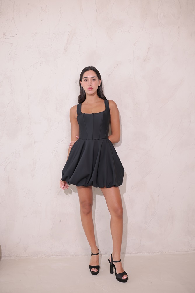 שמלת ערב מיני מורגן שחור