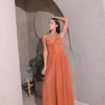 שמלת ערב מקסי דיה כתום