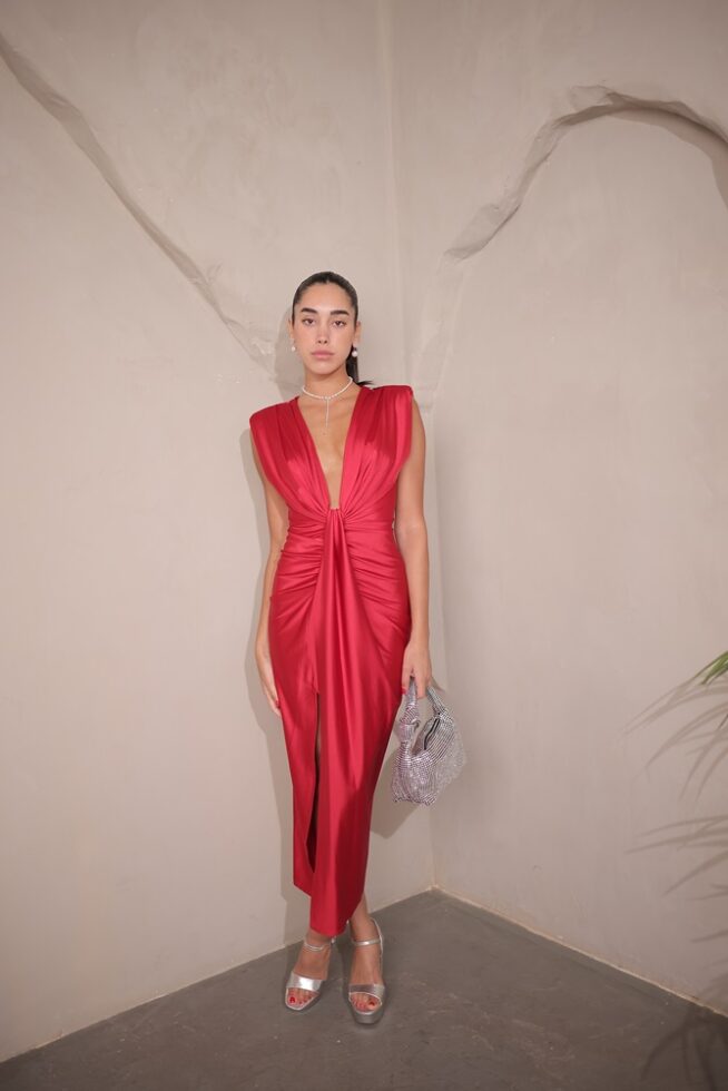 שמלת ערב מידי ברי אדום