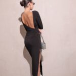 שמלת ערב מידי מילנה שחור 3