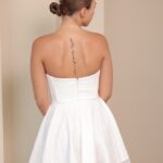 שמלת ערב מיני אליסון לבן שמלת ערב מיני אליסון לבן