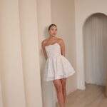 שמלת ערב מיני אליסון לבן גוף 1