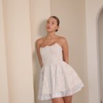 שמלת ערב מיני אליסון לבן גוף