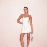 שמלת ערב מיני ליפז לבן