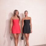 שמלת ערב מיני ליפז שחור אדום 2