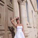 שמלת ערב מיני מיה לבן 2