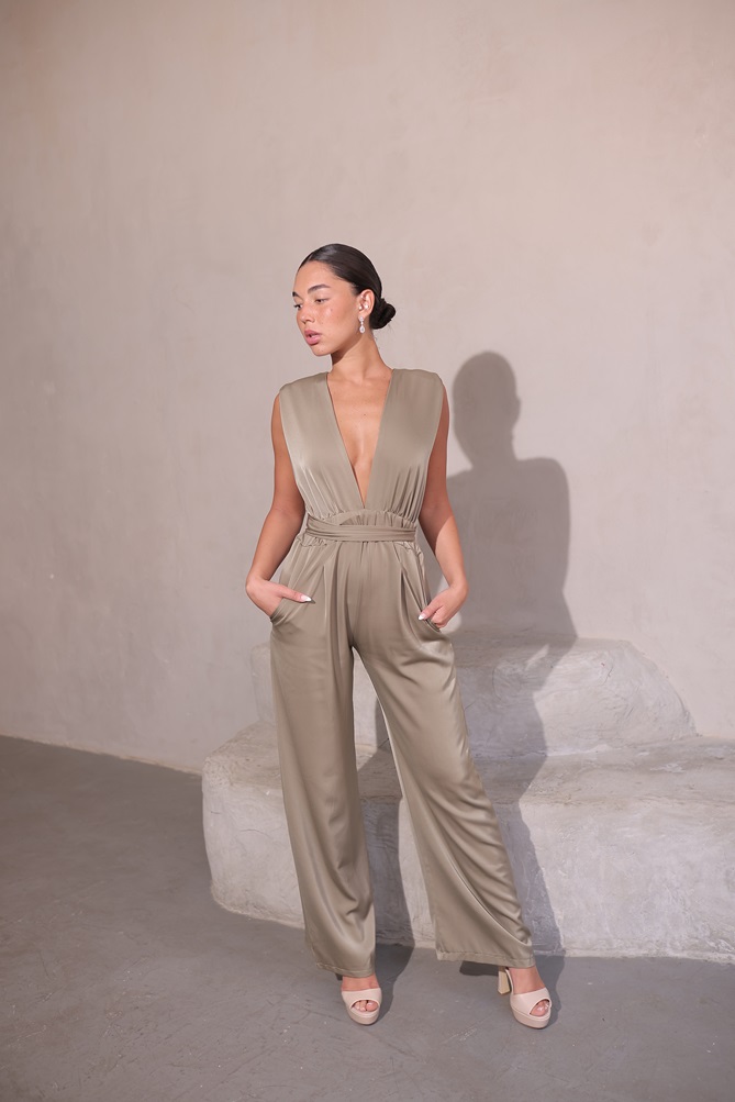 אוברול ערב גרין ירוק זית 1