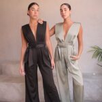 אוברול ערב גרין ירוק מנטה ושחור 1 אוברול ערב גרין ירוק מנטה ושחור 1