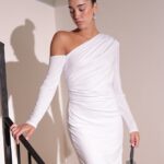 שמלת ערב מידי ארי לבן 1