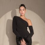 שמלת ערב מקסי אוריה שחור 1