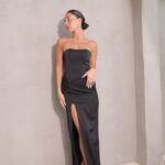 שמלת ערב מקסי לארה שחור 1