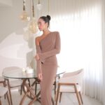 שמלת ערב מקסי רונה לי חום 3 שמלת ערב מקסי רונה לי חום 3