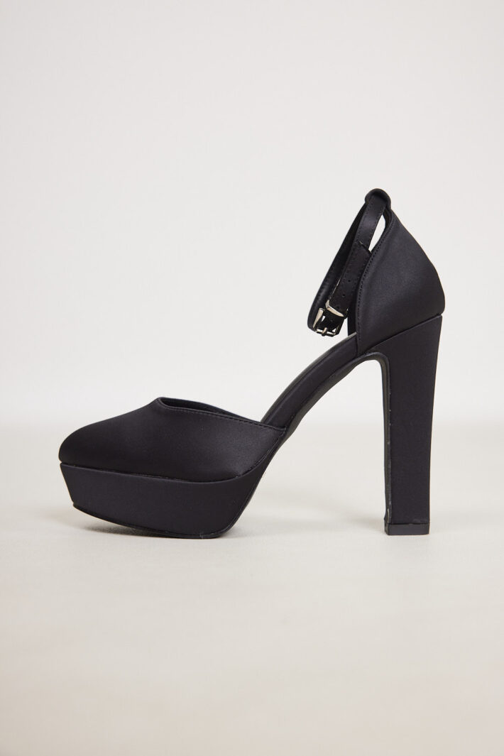 נעל עקב Naya1 שחור סאטן 3