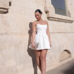 שמלת ערב מיני דין לבן 1