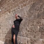 שמלת ערב מקסי צנועה איב שחור