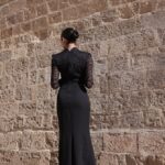 שמלת ערב מקסי צנועה איב שחור4