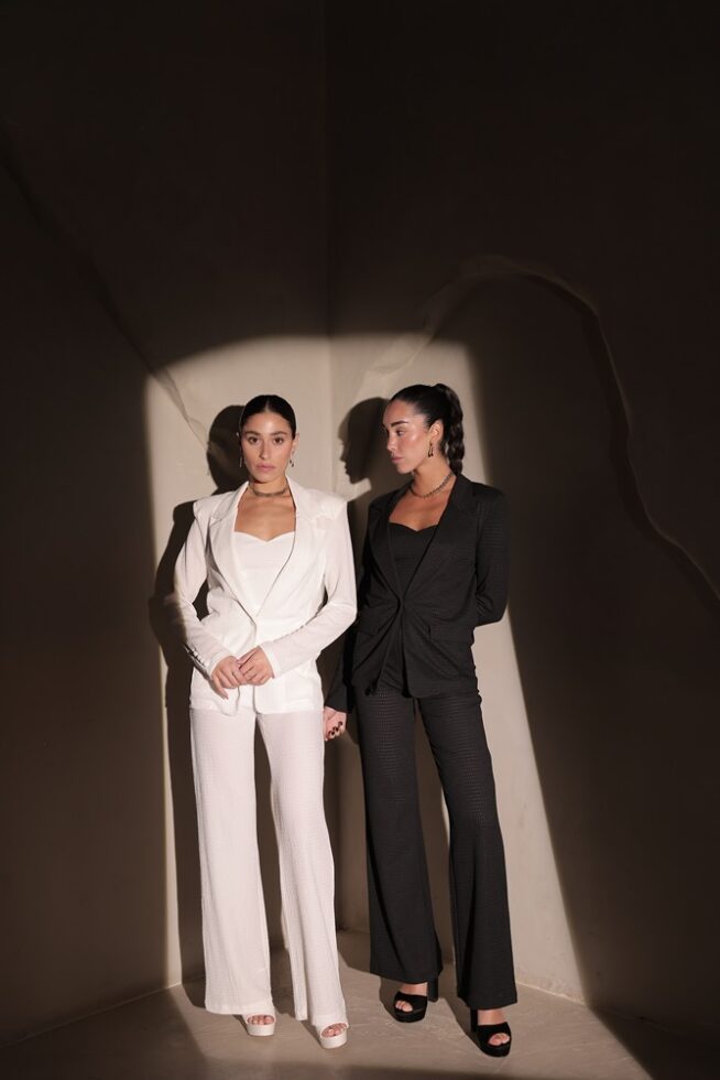 חליפת ערב פרו שחור לבן 1