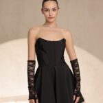 שמלת ערב מיני דין שחור 5