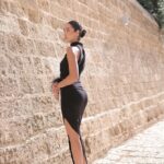 שמלת ערב מקסי פריז שחור 1