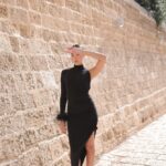 שמלת ערב מקסי פריז שחור 3