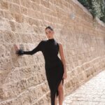 שמלת ערב מקסי פריז שחור 4