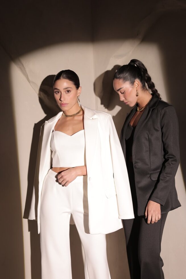 חליפת ערב ארמני לבן שחור 2