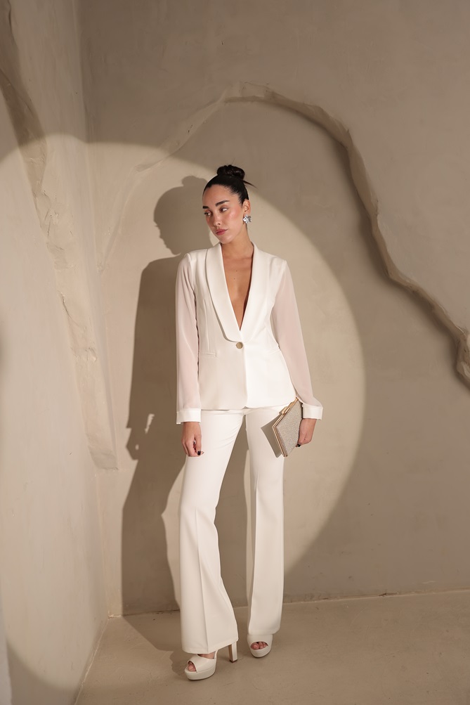 חליפת ערב קלואי לבן 4