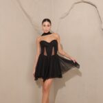 שמלת ערב מיני אריה שחור 1