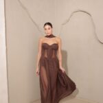 שמלת ערב מקסי אימרי חום