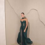 שמלת ערב מקסי אימרי ירוק בקבוק 4