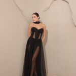 שמלת ערב מקסי אימרי שחור 1