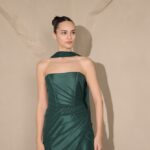 שמלת ערב מקסי אליז ירוק בקבוק 5