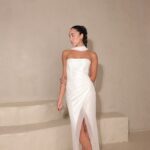 שמלת ערב מקסי אליז לבן 2