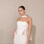 שמלת ערב מקסי ליס לבן 2