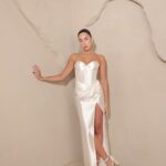 שמלת ערב מקסי עמנואל לבן 2