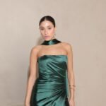 שמלת ערב מקסי קיי ירוק בקבוק 1