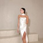 שמלת ערב מקסי קיי לבן 2